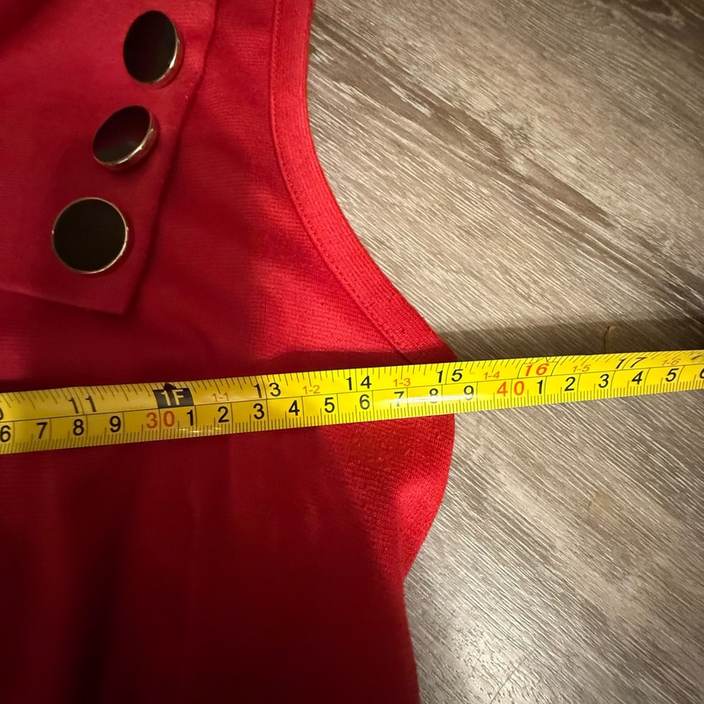 Sold!        Red Embellished Dress - Picture 4 of 6